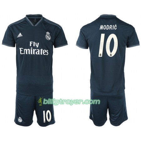 Billige Fotballdrakter Real Madrid MODRIC 10 Barn Bortedraktsett 2018/19 Kortermet